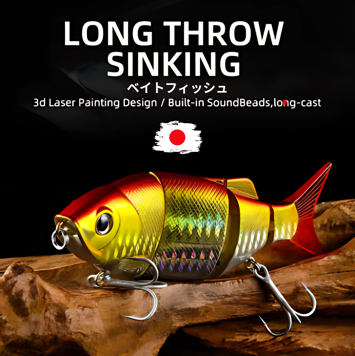 Jointed Super Seeker ベイトフィッシュ Beitofisshu Shad Swimbait Sinking