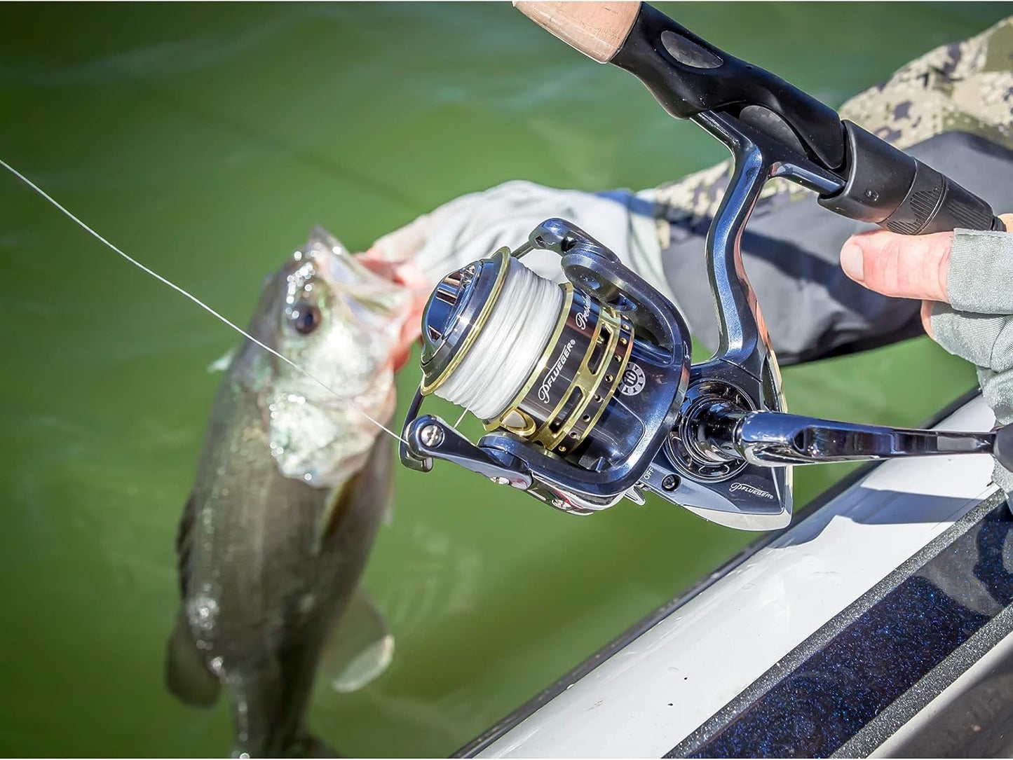 PFLUEGER 社長 PRESIDENT SPINNING REELS BLUE